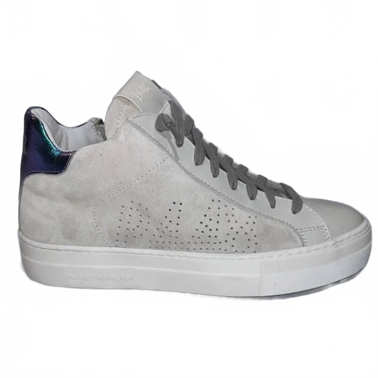 New P448 Women's Thea Mid Cloud Sneakers In White, Gray